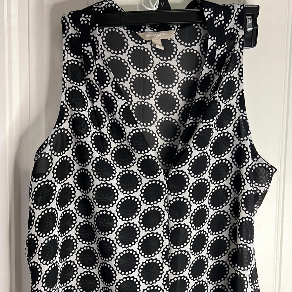 Black and White Polka Dot Sheer Top